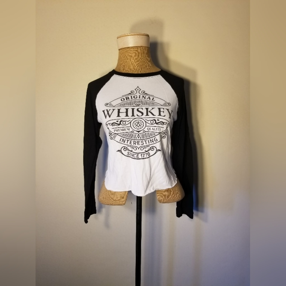 Rock 'N Rose Couture Women's Baseball Ringer Graphic T-Shirt Size  Large